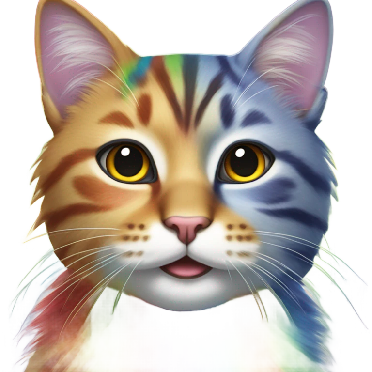 Rainbow cat emoji