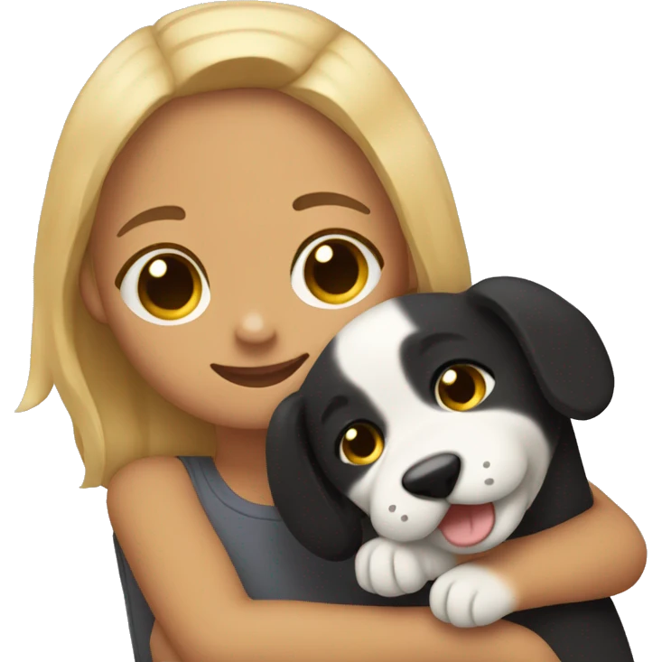 my hugging a puppy  emoji