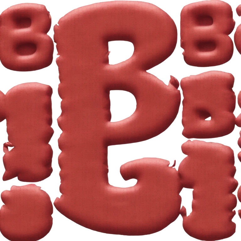The letter B in red in the font Math Sans-serif Bold emoji