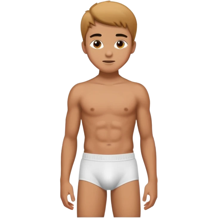 A teenage boy in briefs emoji