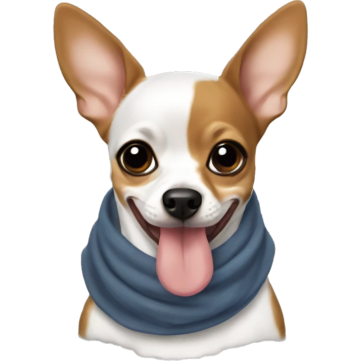 Weiner chihuahuawearing scarf emoji