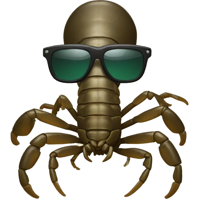 Scorpion with sunglasses emoji