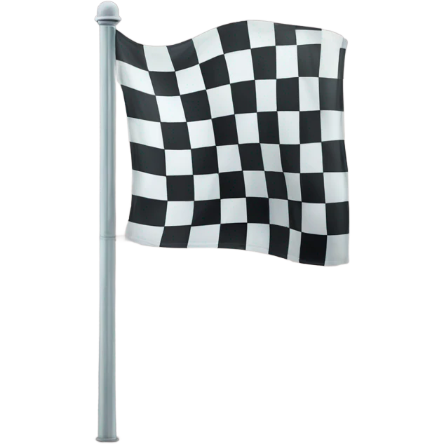 Checkered flag on a pole emoji