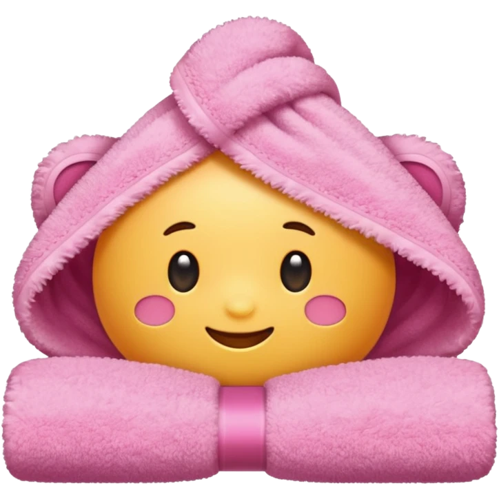 Toalha rosa emoji