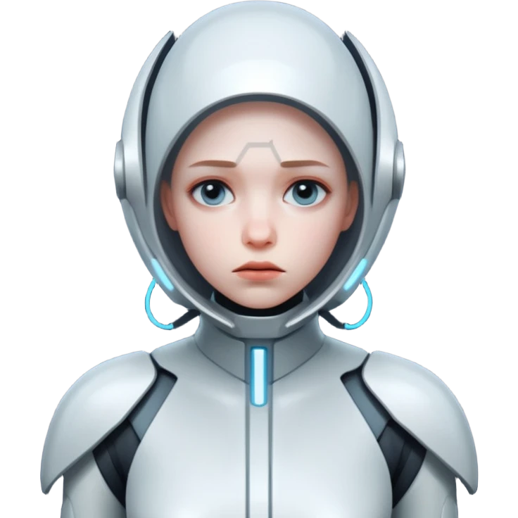 person trapped in algorism with sad face emoji