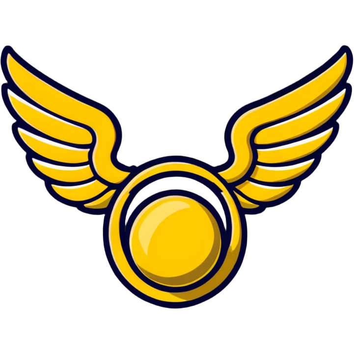 Golden snitch with wings emoji