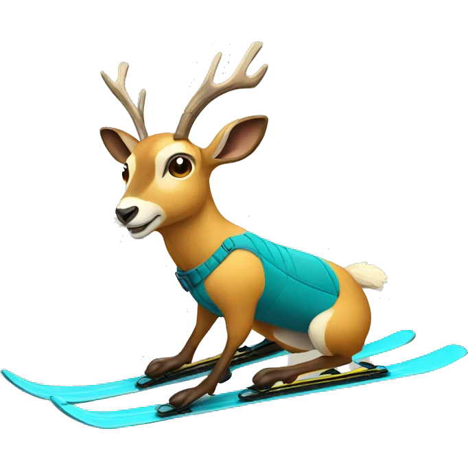 Chamois skiing emoji