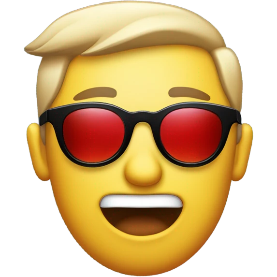 Flushed faced emoji peeking with sunglasses  emoji