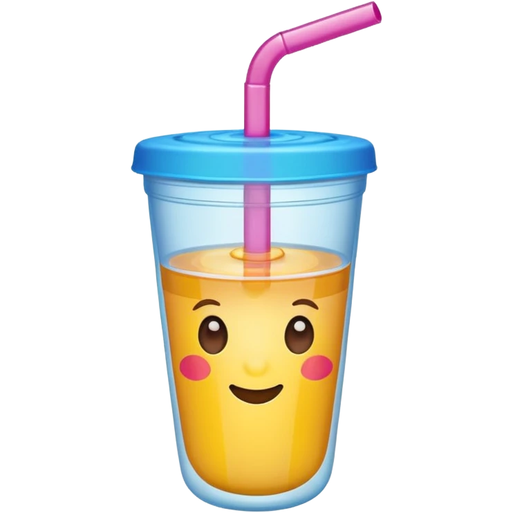 make a cute straw cup emoji