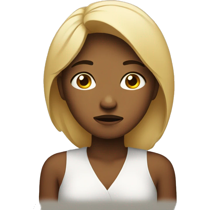 concerned woman looking to the side emoji