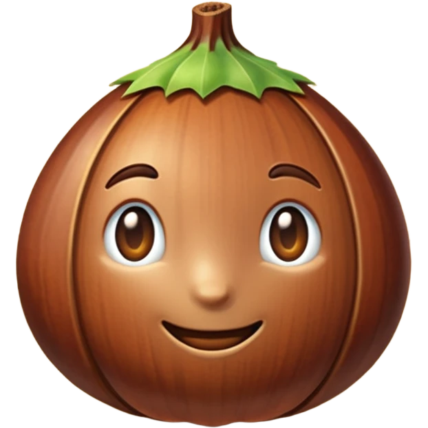 chestnut without face emoji
