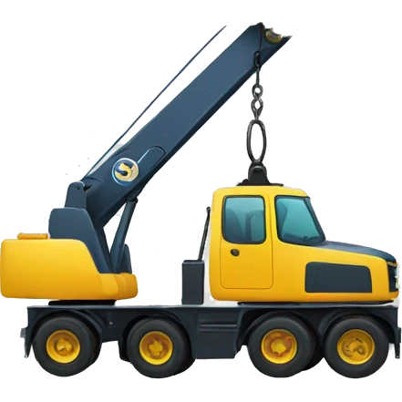 Crane lifting a tree emoji