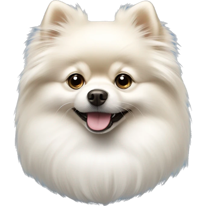White Norwegian Pomeranian emoji
