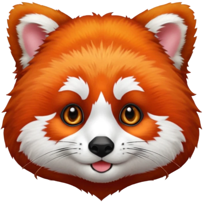 Panda vermelho só a cabeça  emoji