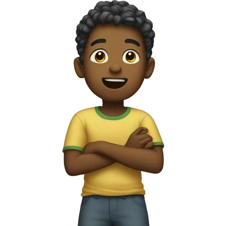 Boy telling story emoji