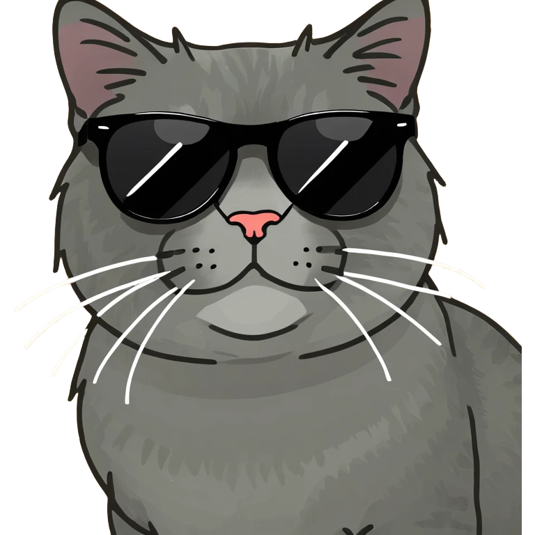 Cat with sunglasses emoji