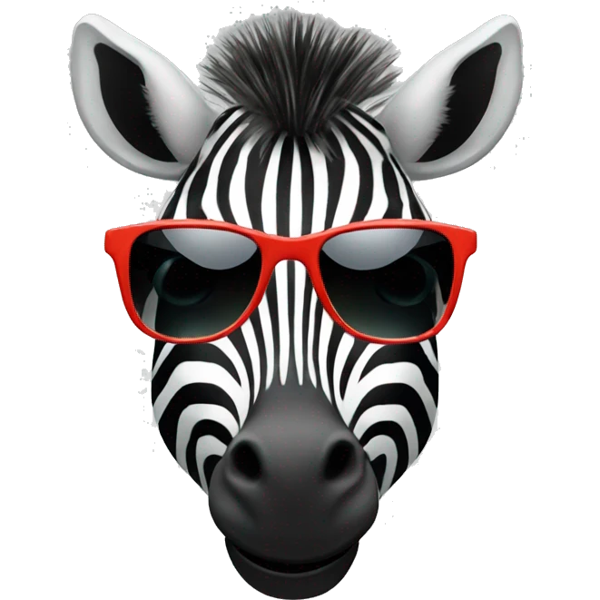Zebra with sunglasses  emoji