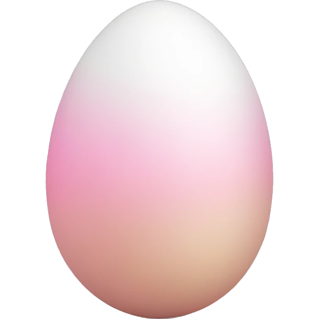 easter light pink white egg gradient emoji