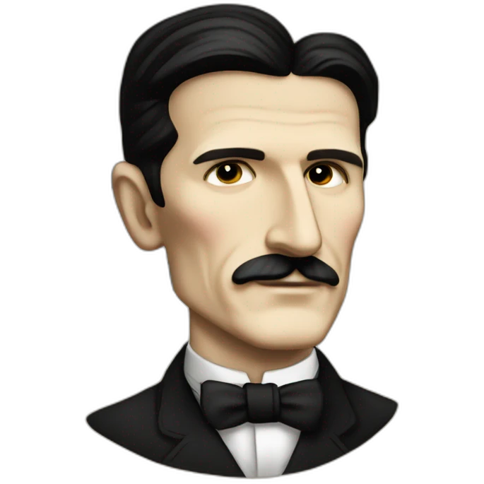 Nikola Tesla with the Israeli flag in the background  emoji