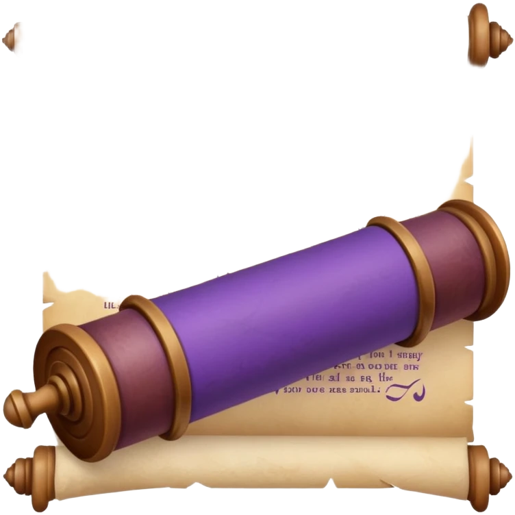 purple Scroll with quote emoji