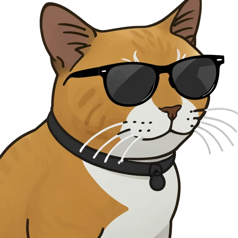 Cat with sunglasses emoji
