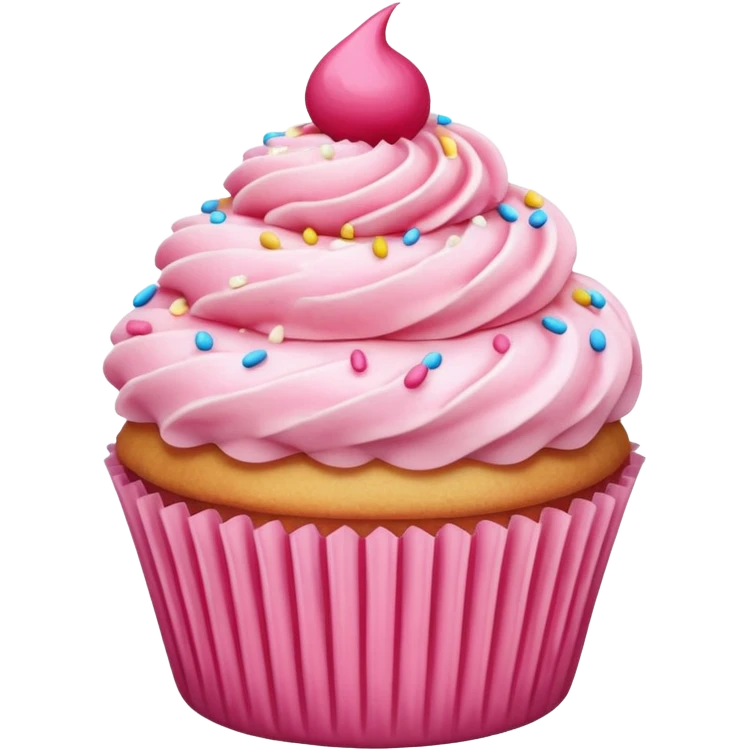 Cupcake with pink icing emoji
