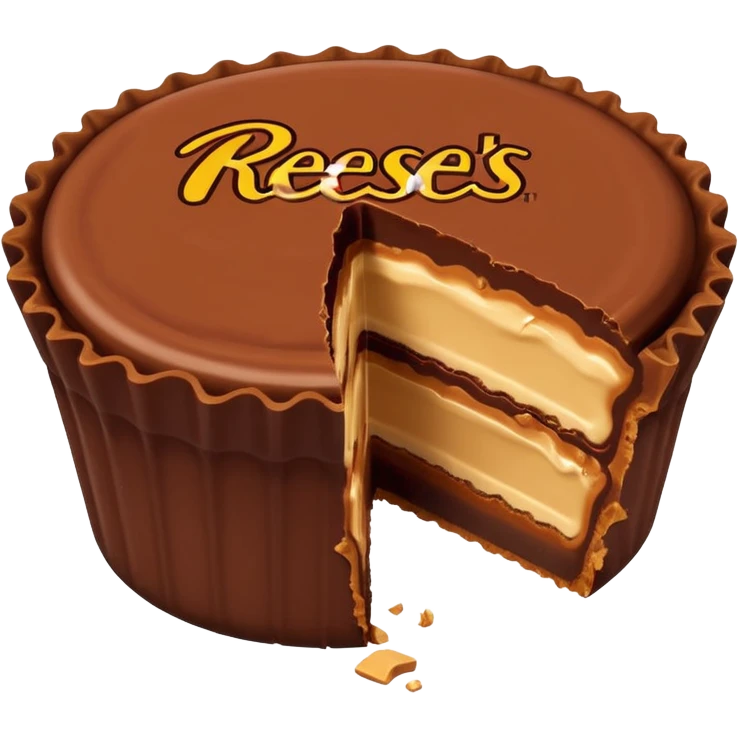 Butter Bite taken out of Reese's peanut cup emoji