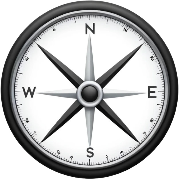Minimalistic flat vector icon, iOS style, thin black contour on white background. Geometric compass and protractor overlapping. No text, no shadows emoji