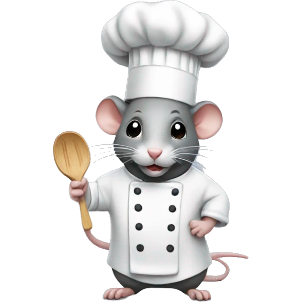 A rat with a chef hat emoji