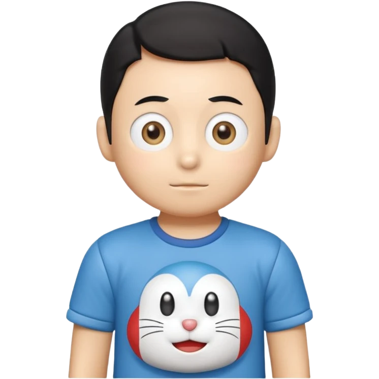 Doramon is wearing physics walla shirt emoji