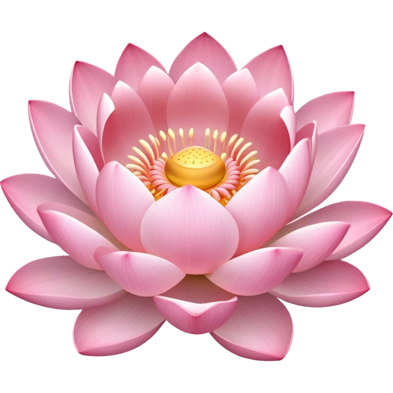 Soft pink lotus flower with a gentle inner glow emoji