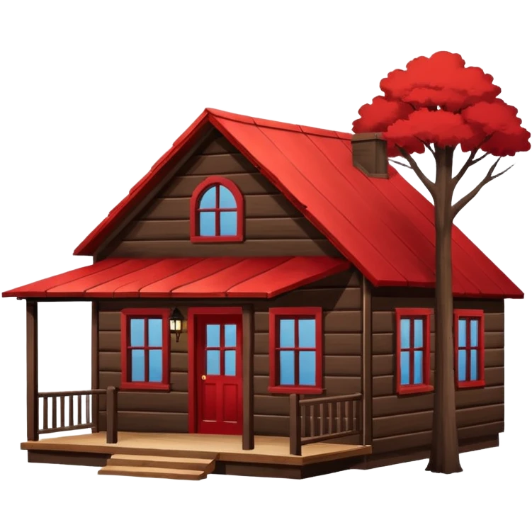 Texas silhouette with a friendly minimal red roof house emoji