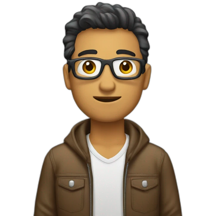 chico con computadora emoji