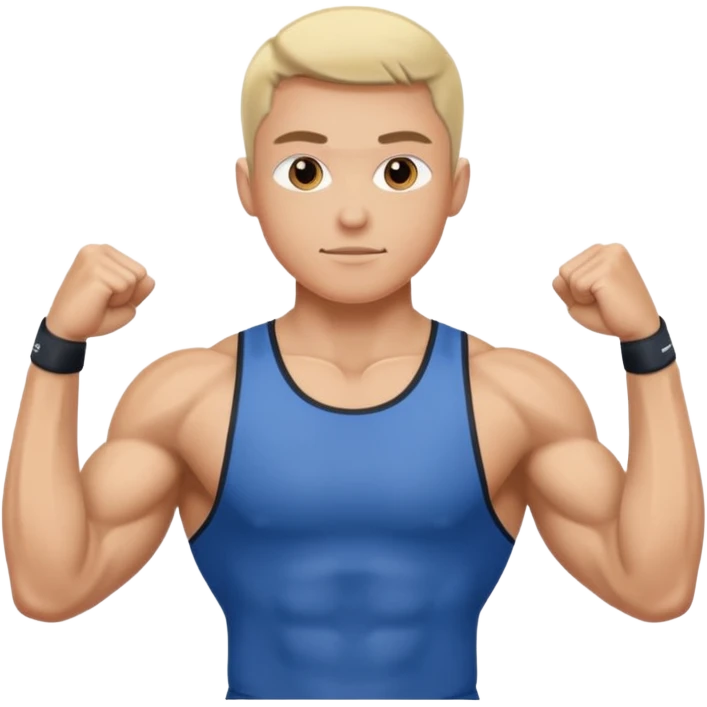 A person maintaining good health with good muscles emoji