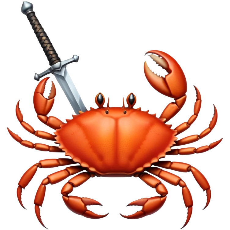 Crab with a sword emoji