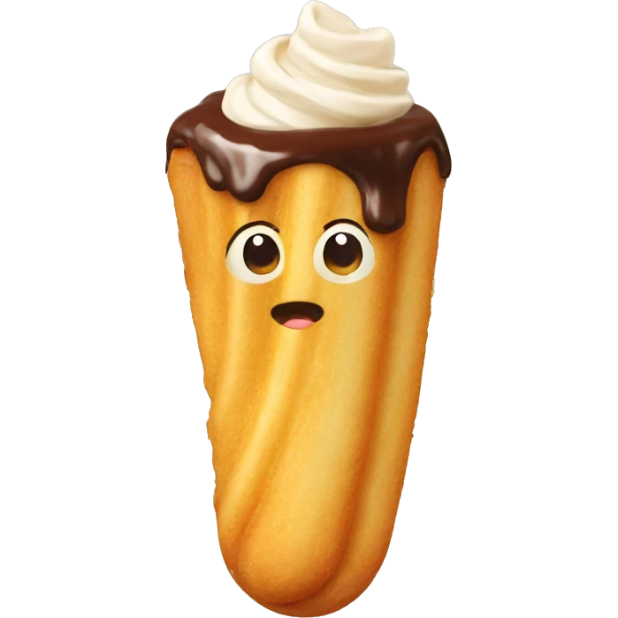 Filled cream churro emoji