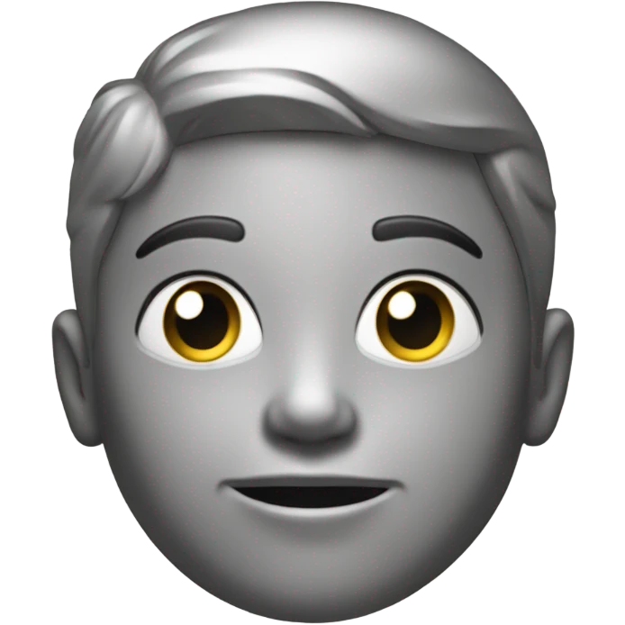 metall coin with young face emoji
