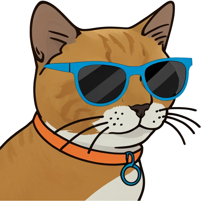 Cat with sunglasses emoji
