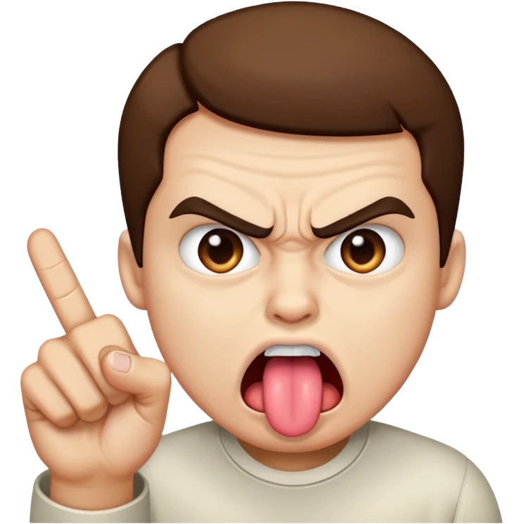Angry showing tongue and putting a finger akanbe あかんべえ emoji