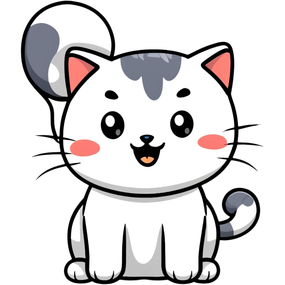 playful cat winking emoji