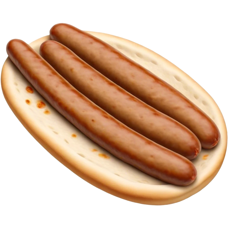 Cevapi Cinematic Realistic Cevapi Dish Emoji, depicted as modest, short, skinless sausages served with traditional flat bread, rendered with realistic textures and rustic, inviting lighting. emoji