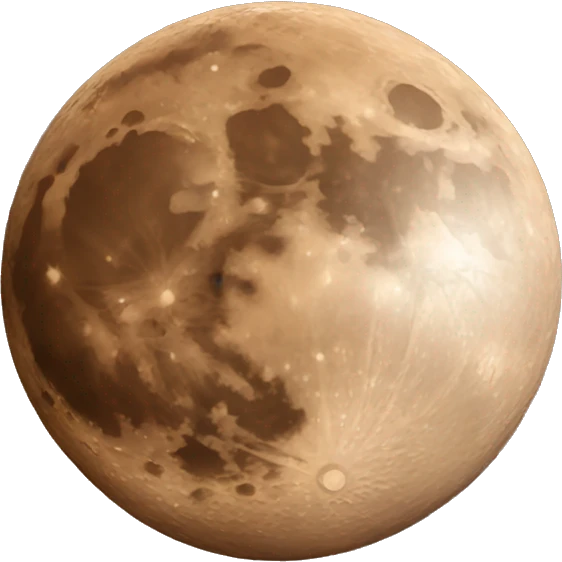 A realistic bronze moon emoji