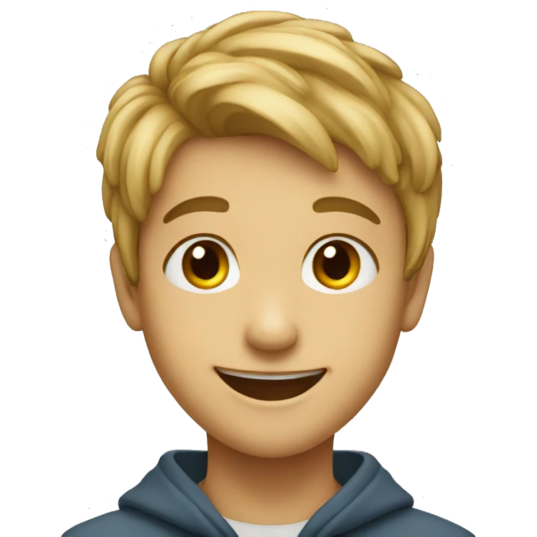 Young boy smiling  emoji