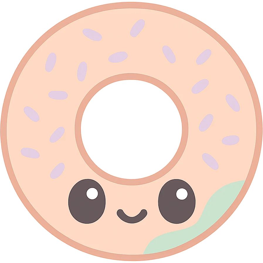 a simit, the Turkish sesame bagel, cute kawaii cartoon style emoji