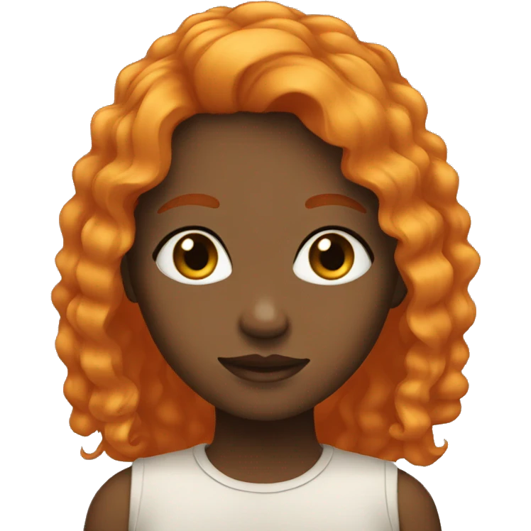 Girl orange hair  emoji