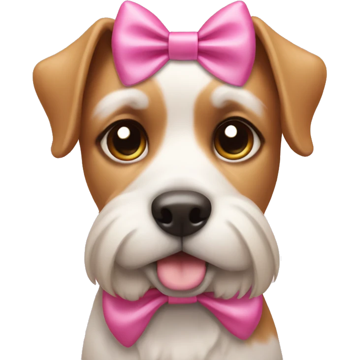 dog with pink bow emoji