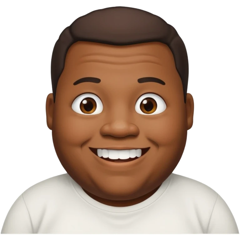 Fat black man with half of missing front tooth emoji