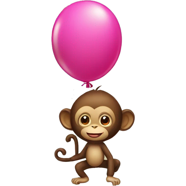 Monkey and balloon  emoji