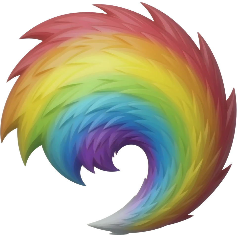 Rainbow tail emoji