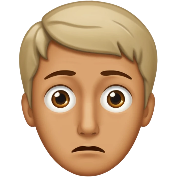 una persona con cara de anchoa preocupado emoji